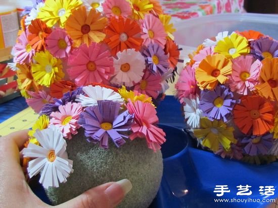 DIY手工制作漂亮的紙藝花卉盆景 -  rpnrmr.com
