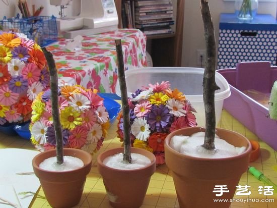 DIY手工制作漂亮的紙藝花卉盆景 -  rpnrmr.com