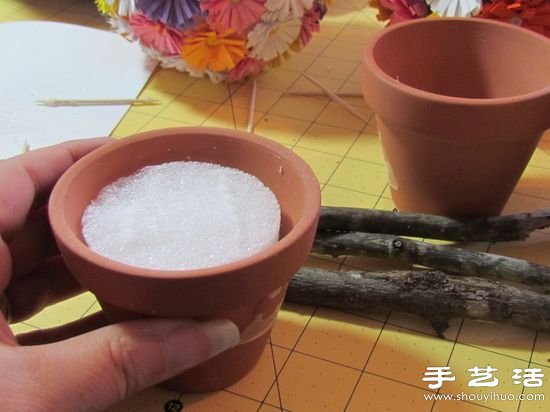 DIY手工制作漂亮的紙藝花卉盆景 -  rpnrmr.com