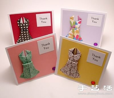 送給媽媽的禮服賀卡手工制作圖解教程 -  rpnrmr.com
