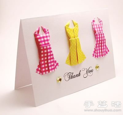 送給媽媽的禮服賀卡手工制作圖解教程 -  rpnrmr.com