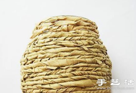 玻璃瓶+牛皮紙 廢物利用DIY小清新花瓶 -  rpnrmr.com