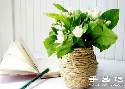 玻璃瓶+牛皮紙 廢物利用DIY小清新花瓶 -  rpnrmr.com