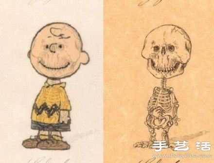 畫家的奇思妙想：卡通人物照X光是啥樣？ -  rpnrmr.com