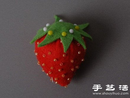 不織布教程：DIY制作可愛小草莓 -  rpnrmr.com