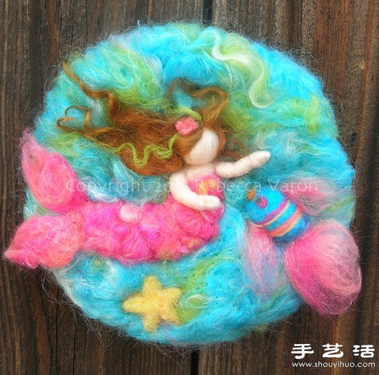DIY類似油畫效果的羊毛氈雕塑畫 -  rpnrmr.com