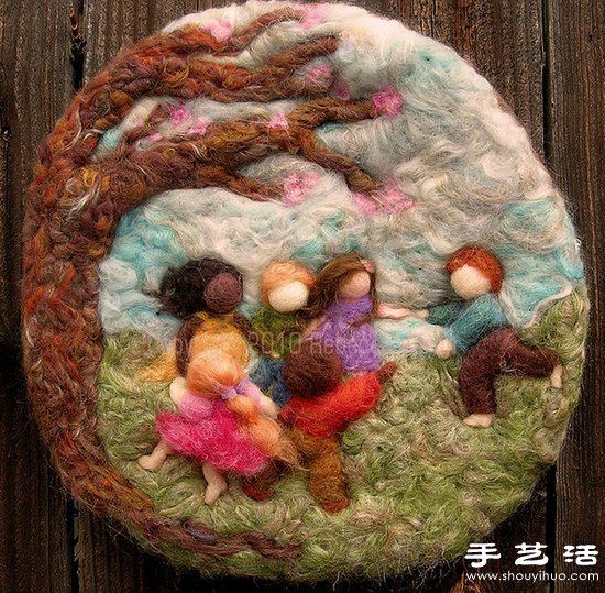 DIY類似油畫效果的羊毛氈雕塑畫 -  rpnrmr.com