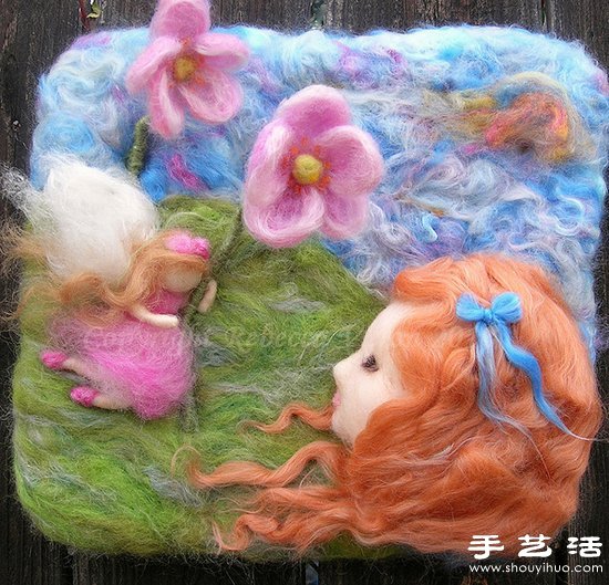 DIY類似油畫效果的羊毛氈雕塑畫 -  rpnrmr.com