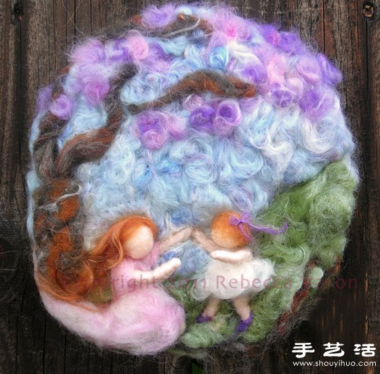 DIY類似油畫效果的羊毛氈雕塑畫 -  rpnrmr.com