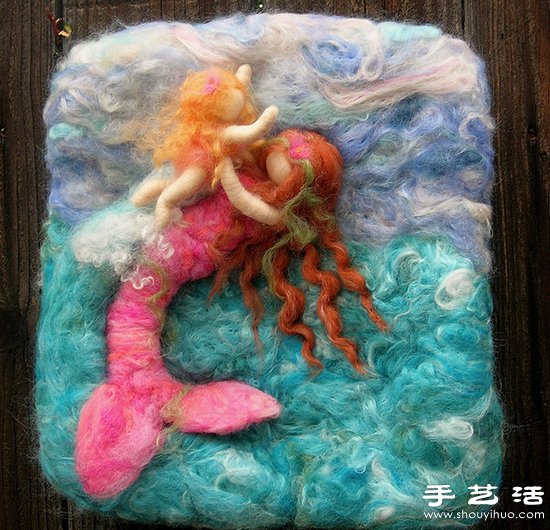 DIY類似油畫效果的羊毛氈雕塑畫 -  rpnrmr.com
