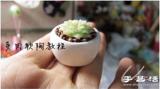 軟陶DIY手工制作迷你多肉植物盆景 -  rpnrmr.com