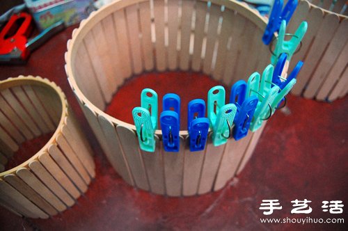 冰棒棍+繡花撐 DIY手工制作精致吊燈 -  rpnrmr.com
