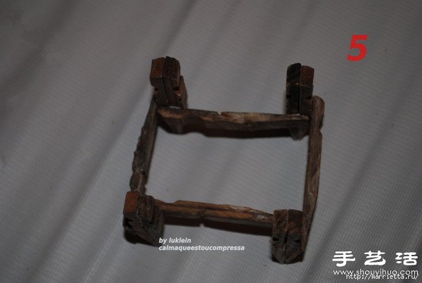 木夾子創(chuàng)意DIY 手工制作靠背椅 -  rpnrmr.com