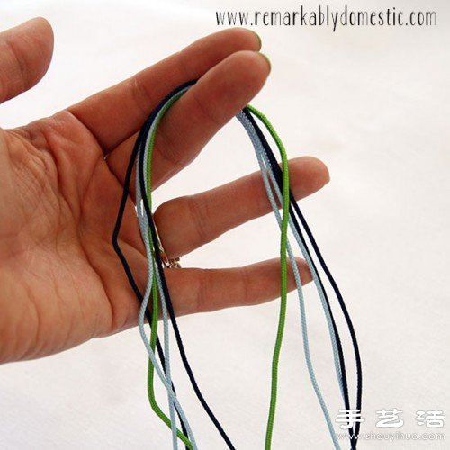 小清新風(fēng)格結(jié)繩手鏈DIY制作圖解教程 -  rpnrmr.com