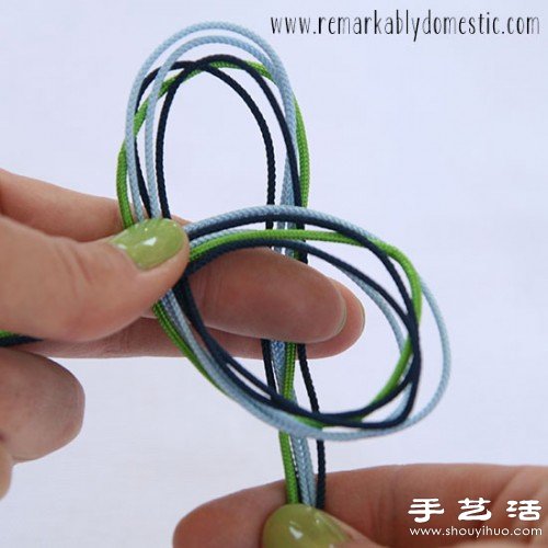 小清新風(fēng)格結(jié)繩手鏈DIY制作圖解教程 -  rpnrmr.com