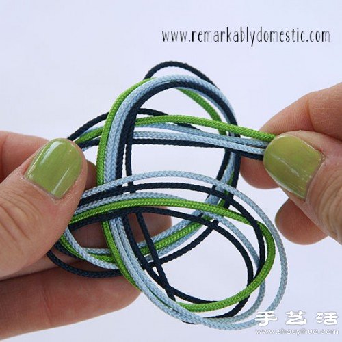 小清新風(fēng)格結(jié)繩手鏈DIY制作圖解教程 -  rpnrmr.com