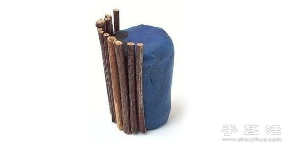 開心果殼+樹枝+橡皮泥 DIY裝飾堅果樹 -  rpnrmr.com