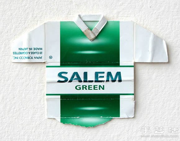 香煙盒廢物利用DIY制作世界杯足球隊(duì)服 -  rpnrmr.com