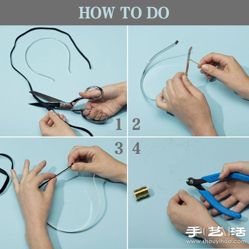 DIY制作漂亮的珍珠絲絨發(fā)箍 -  rpnrmr.com