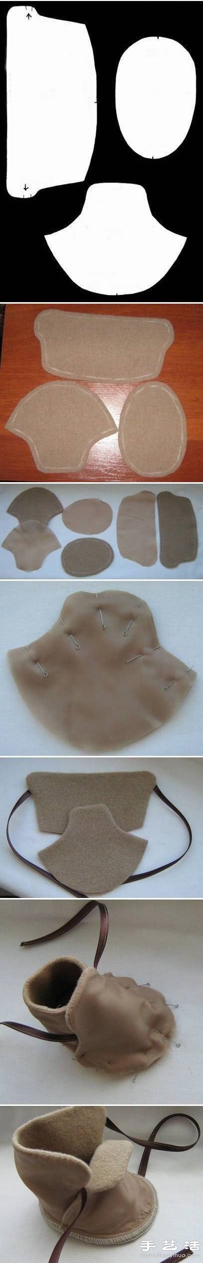 不織布DIY手工制作可愛保暖靴 -  rpnrmr.com