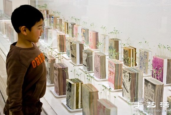 廢舊書籍作花盆 廢物利用種植蘿卜苗 -  rpnrmr.com