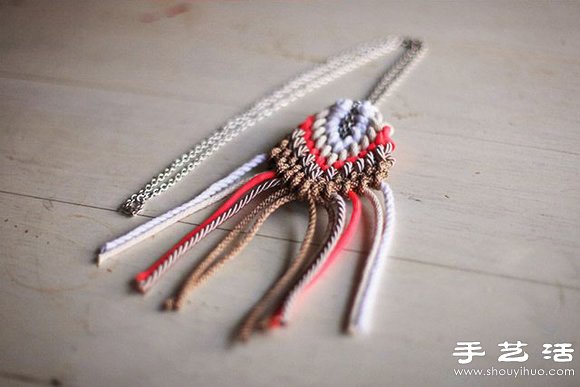 編織繩+金屬鏈 DIY手工制作超美項(xiàng)鏈 -  rpnrmr.com
