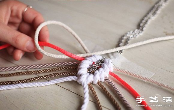 編織繩+金屬鏈 DIY手工制作超美項(xiàng)鏈 -  rpnrmr.com