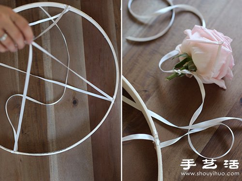 玫瑰花DIY制作漂亮的花環(huán)裝飾品 -  rpnrmr.com
