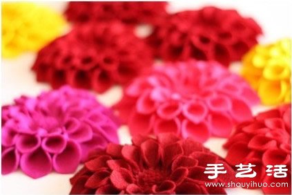 不織布教程：多層花瓣胸花DIY手工制作 -  rpnrmr.com