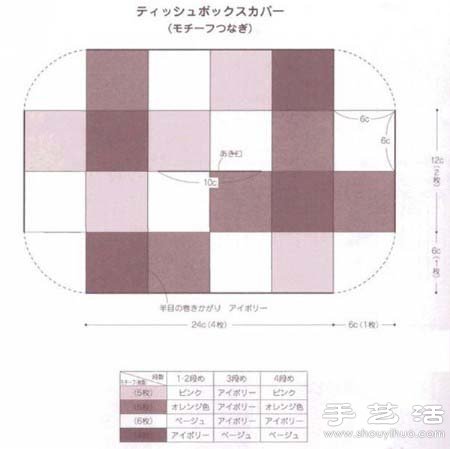 鉤針編織漂亮紙抽盒 紙巾盒手工制作教程 -  rpnrmr.com