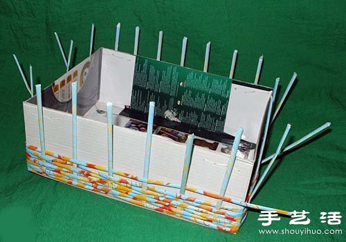 廢棄紙箱DIY手工制作收納筐的教程 -  rpnrmr.com