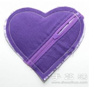 帶拉鏈的心形零錢包DIY手工制作圖解教程 -  rpnrmr.com