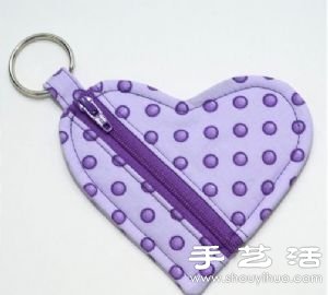 帶拉鏈的心形零錢包DIY手工制作圖解教程 -  rpnrmr.com
