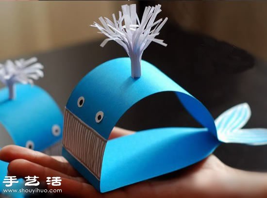 可愛鯨魚剪紙折紙手工制作圖解教程 -  rpnrmr.com