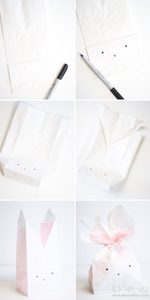 超可愛萌兔子禮品包裝袋DIY制作方法 -  rpnrmr.com