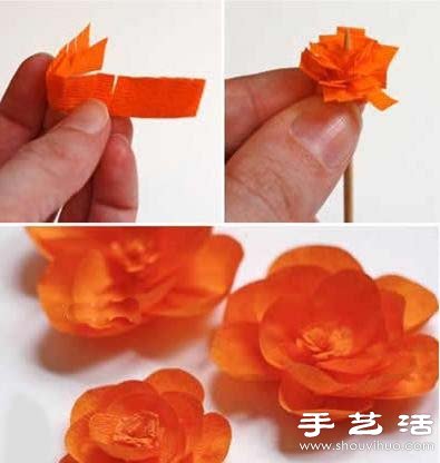 綢紋紙制作手工花圖解教程 -  rpnrmr.com