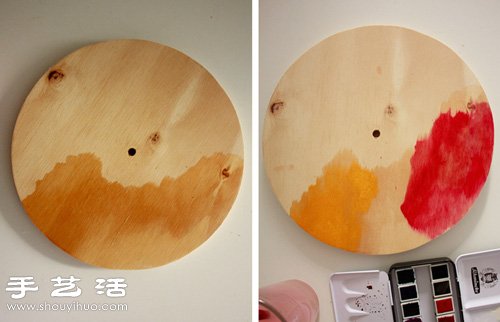 簡單DIY水彩表盤掛鐘 -  rpnrmr.com