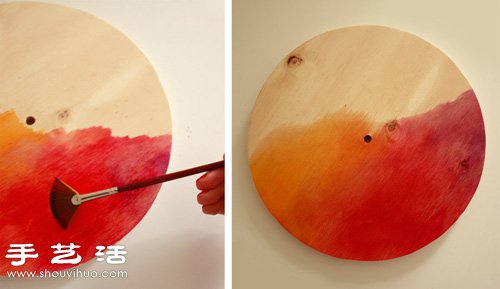 簡單DIY水彩表盤掛鐘 -  rpnrmr.com
