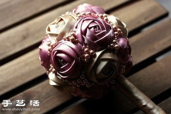 漂亮絲帶花球/繡球手工制作圖解教程 -  rpnrmr.com