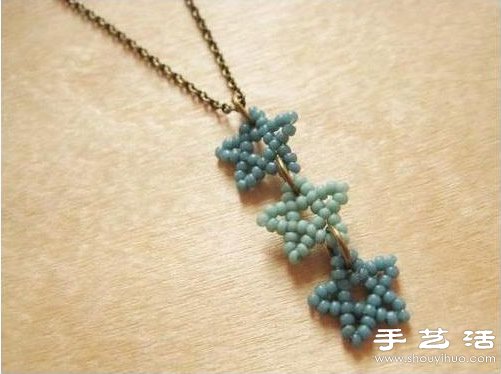 串珠五角星項鏈吊墜手工制作圖解教程 -  rpnrmr.com