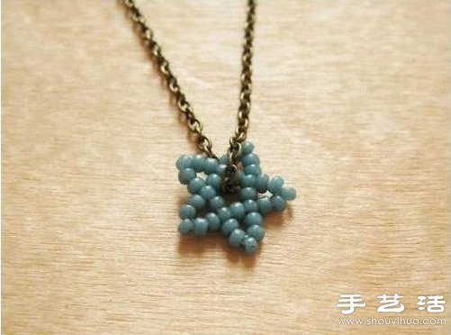串珠五角星項鏈吊墜手工制作圖解教程 -  rpnrmr.com