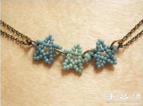 串珠五角星項鏈吊墜手工制作圖解教程 -  rpnrmr.com