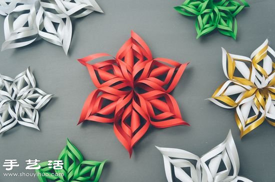手工剪紙制作超美3D立體雪花教程 -  rpnrmr.com