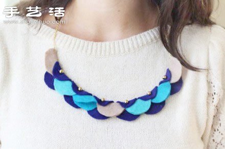 小清新布藝項(xiàng)鏈?zhǔn)止ぶ谱鲌D解教程 -  rpnrmr.com