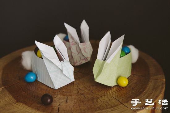 手工折紙制作小兔子紙盒視頻教程 -  rpnrmr.com