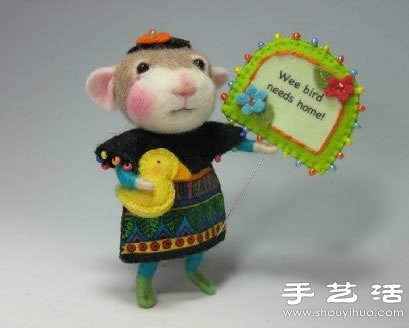 超萌的手工羊毛氈小動(dòng)物玩偶 -  rpnrmr.com