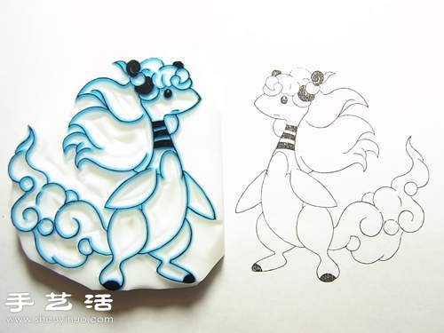 利用橡皮擦DIY制作卡通圖案橡皮圖章 -  rpnrmr.com