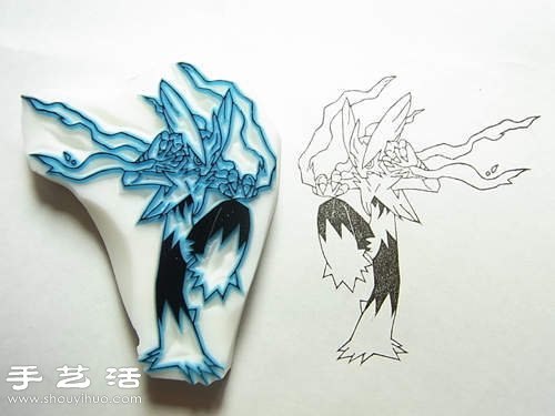 利用橡皮擦DIY制作卡通圖案橡皮圖章 -  rpnrmr.com