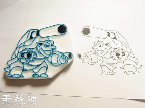 利用橡皮擦DIY制作卡通圖案橡皮圖章 -  rpnrmr.com