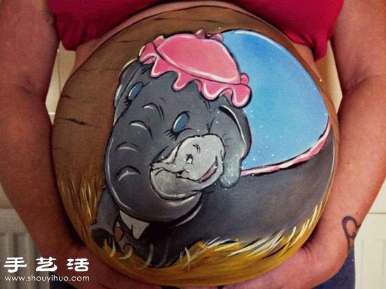 準(zhǔn)媽媽隆起肚皮上的漂亮彩繪 -  rpnrmr.com